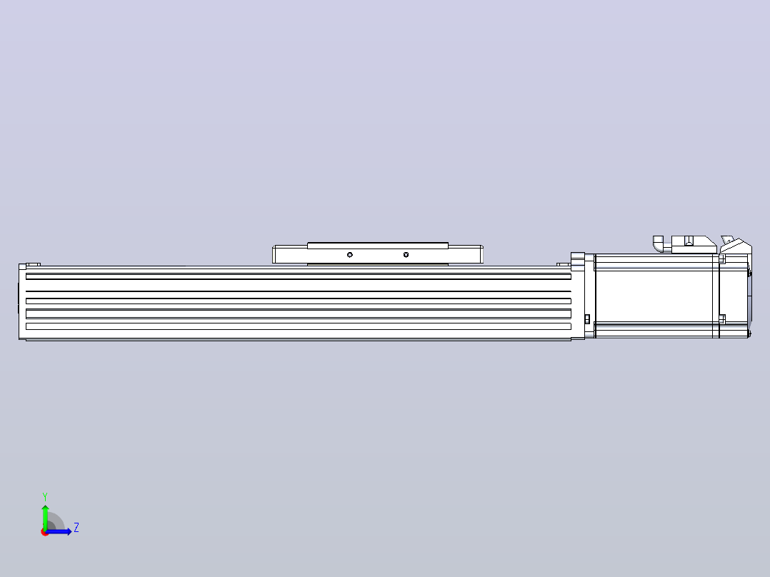 滚珠丝杠直线轴带导轨全封闭TPA-HCR-110D-1610C-L150-M-Y-P40-N3左视图