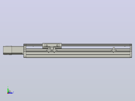 SYS12-BC-250-100W滚珠花健、支撑座、滚珠丝杠、交叉导轨、直线模组.STEP左视缩略图