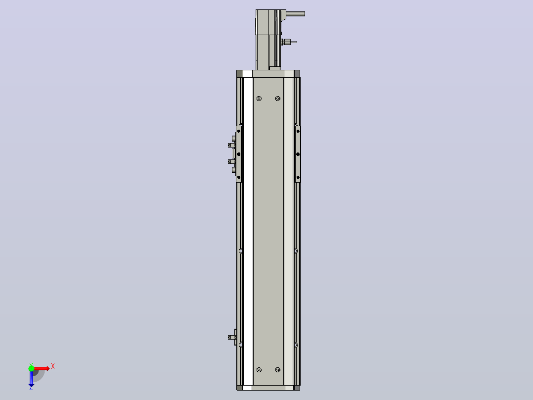 SYS12-BC-250-100W滚珠花健、支撑座、滚珠丝杠、交叉导轨、直线模组.STEP俯视图