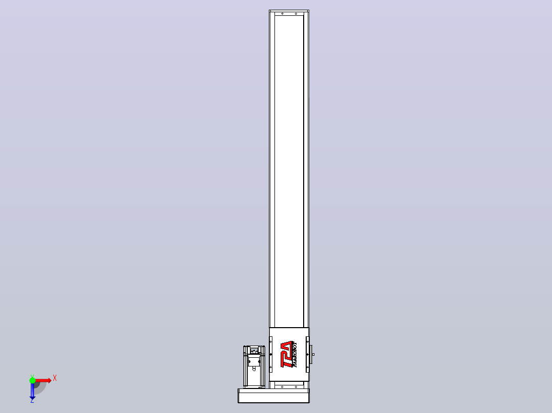 滚珠丝杠直线轴带导轨全封闭TPA-HCR-110D-1610C-L850-ML-C-P40-N3俯视图