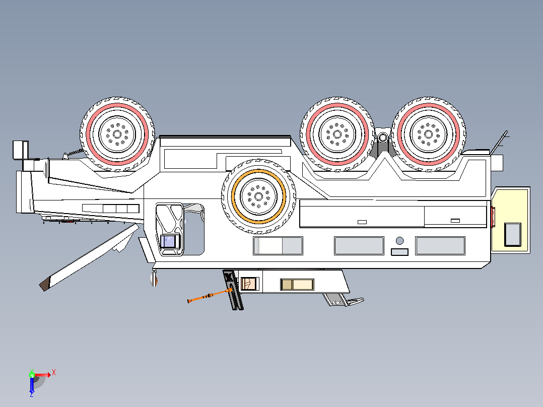 Military APC Gasha装甲车俯视图