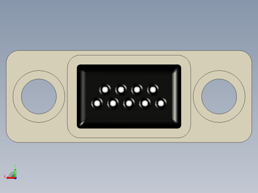 Norcomp 380，MICRO-D系列，9路PCB D-sub公外壳连接器，带母插座引脚后视缩略图