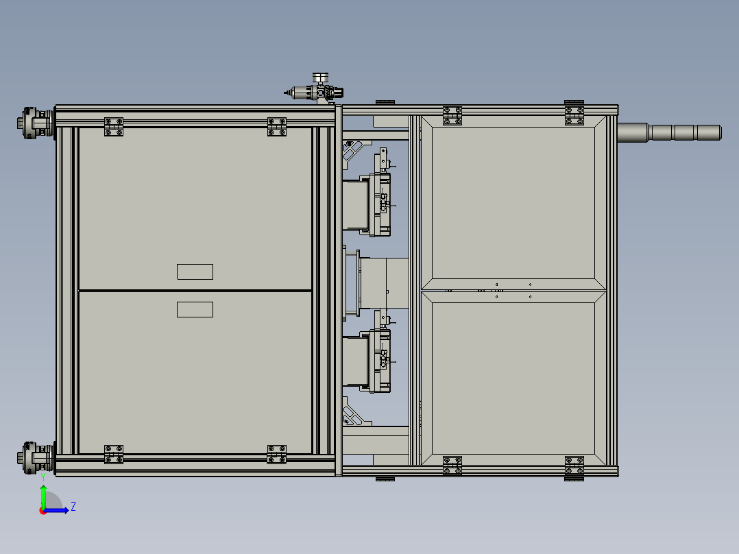 吸取式自动锁螺丝机3D模型左视图