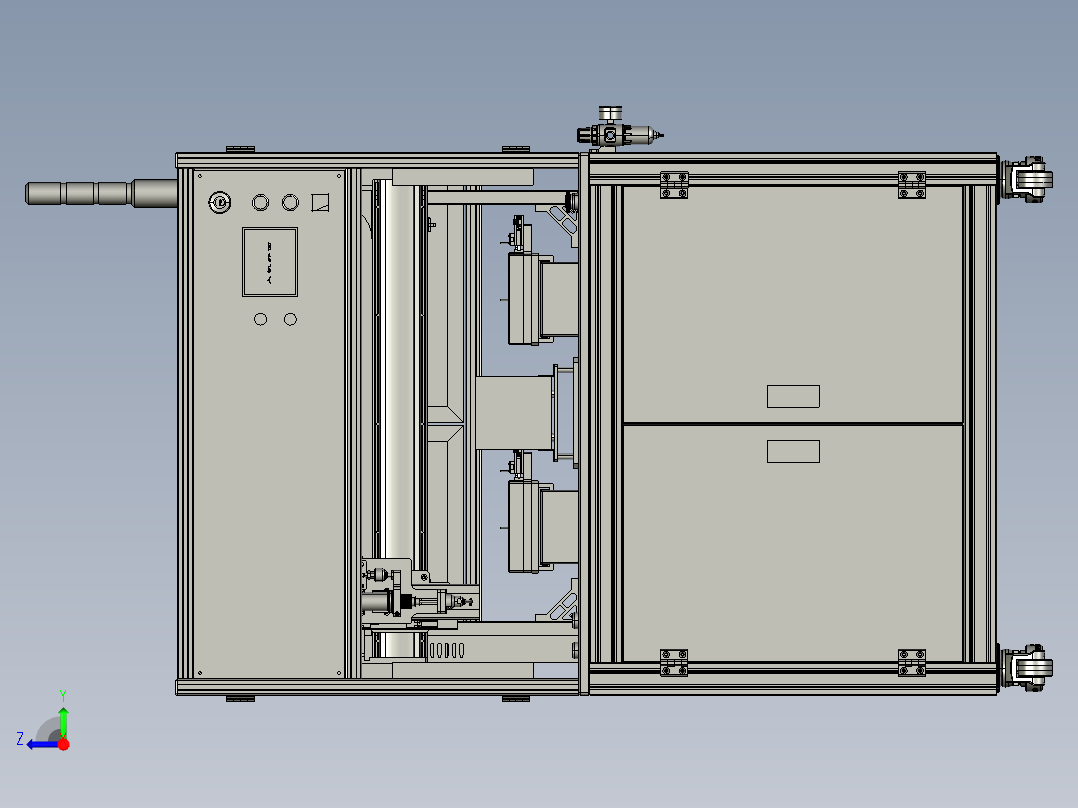 吸取式自动锁螺丝机3D模型右视图