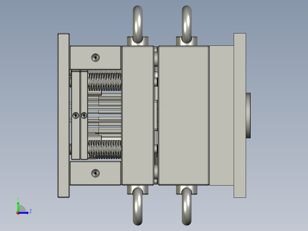 塑胶模具左视图