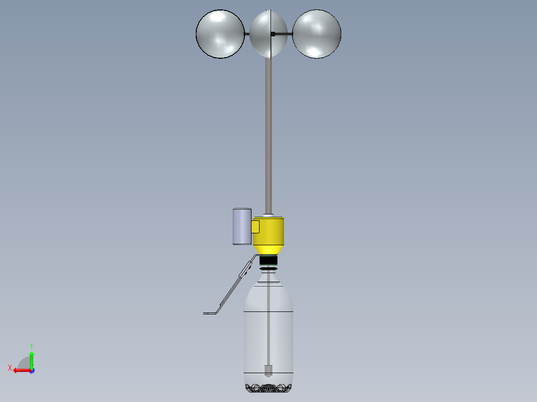 瓶子灌装设备模型后视图