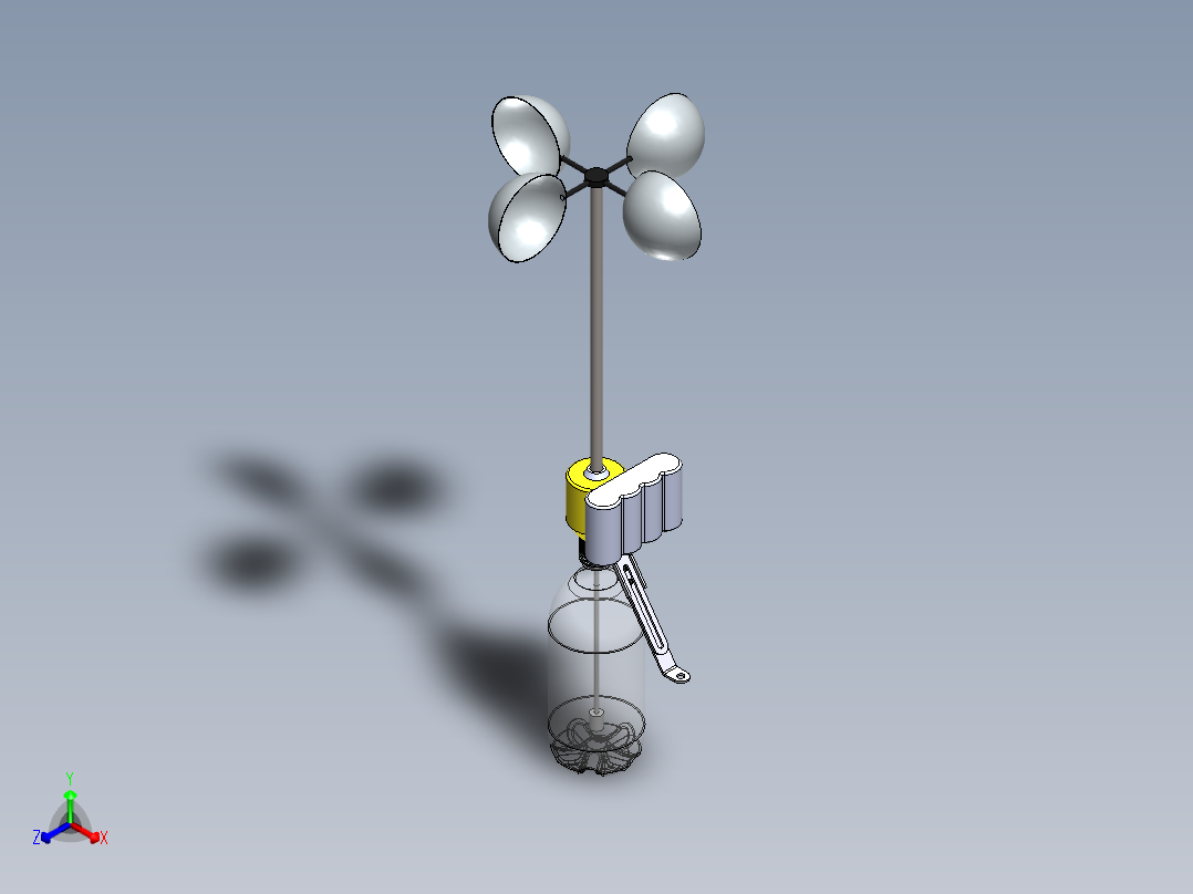 瓶子灌装设备模型正等轴测图