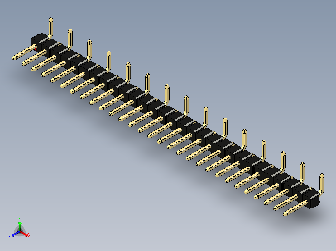 彩色公排针 100mil 2.54mm 系列-DS1022_black_29p_100mil_Type_SMT_R1_rev1.0
