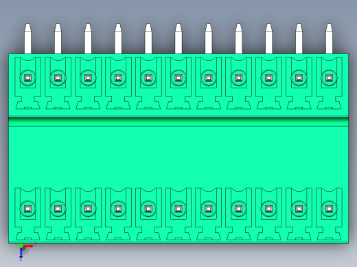 DEGSON 15EDG 系列 3.5mm 插拔式接线端子 FullPack-15EDGRT-3.5-22P-14-00AH俯视缩略图