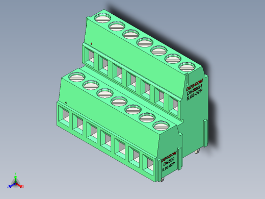 DEGSON DG500 系列 5.05.087.62mm 接线端子-DG500A-5.08-14P-14-00AH