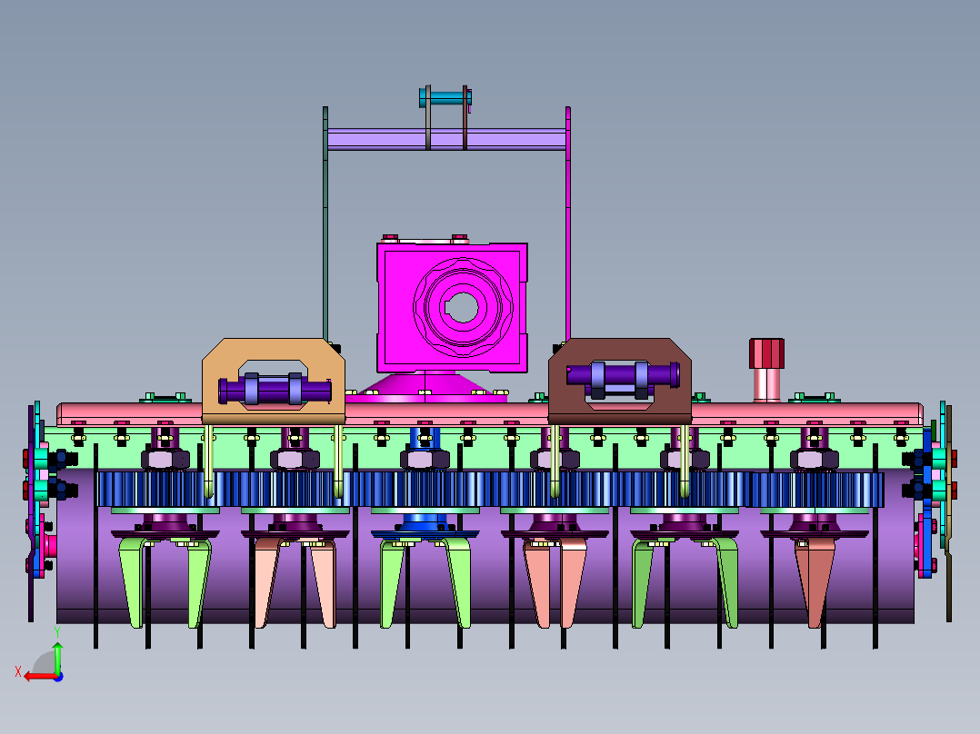后驱动动力旋耕整地粉碎机后视图