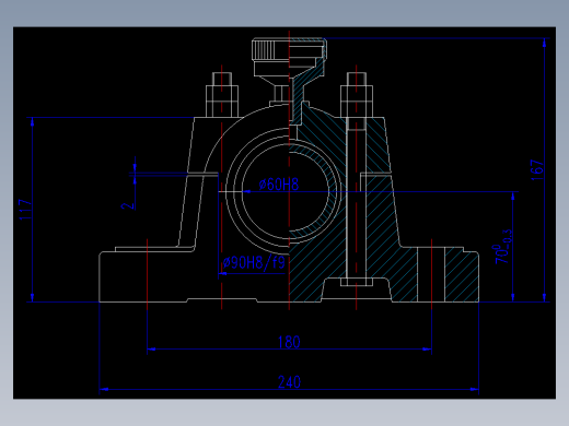 CAD格式机械制图二维100例练习-93 标注装配图尺寸