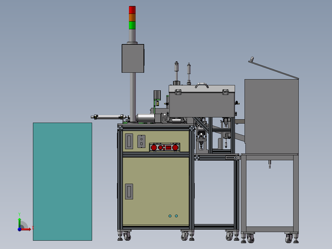 马达壳磁条组装设备前视图