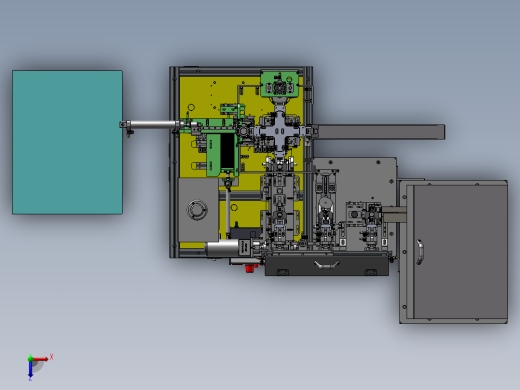 马达壳磁条组装设备俯视缩略图