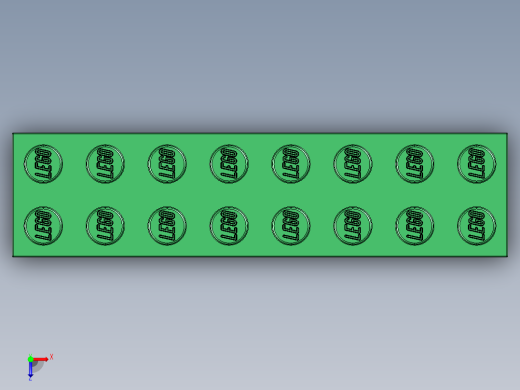 乐高套装 4421基本积木-4141384 - 3007 Dark Green Brick 2 x 8.STEP俯视缩略图
