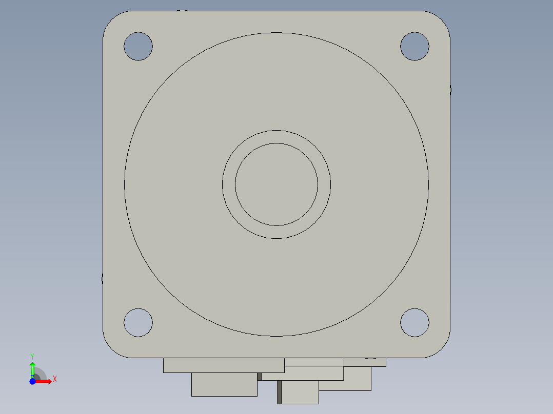 700W带刹车hg-kr73b_a_stp三菱电机前视图