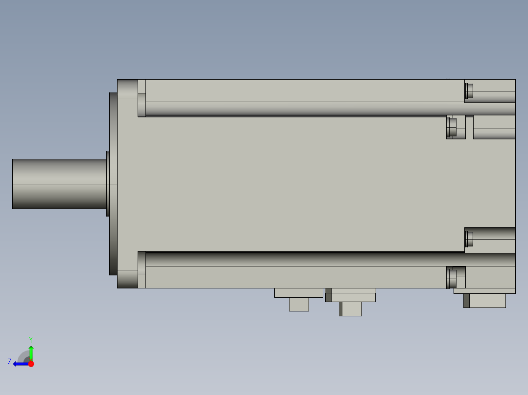 700W带刹车hg-kr73b_a_stp三菱电机右视图