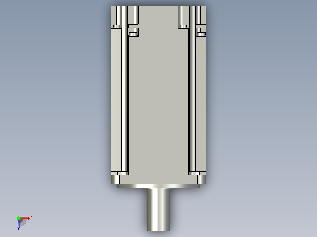 700W带刹车hg-kr73b_a_stp三菱电机俯视图