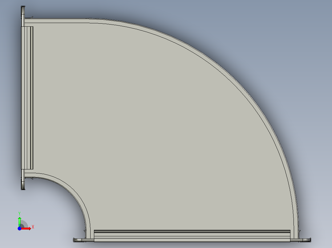 角形导管前视图