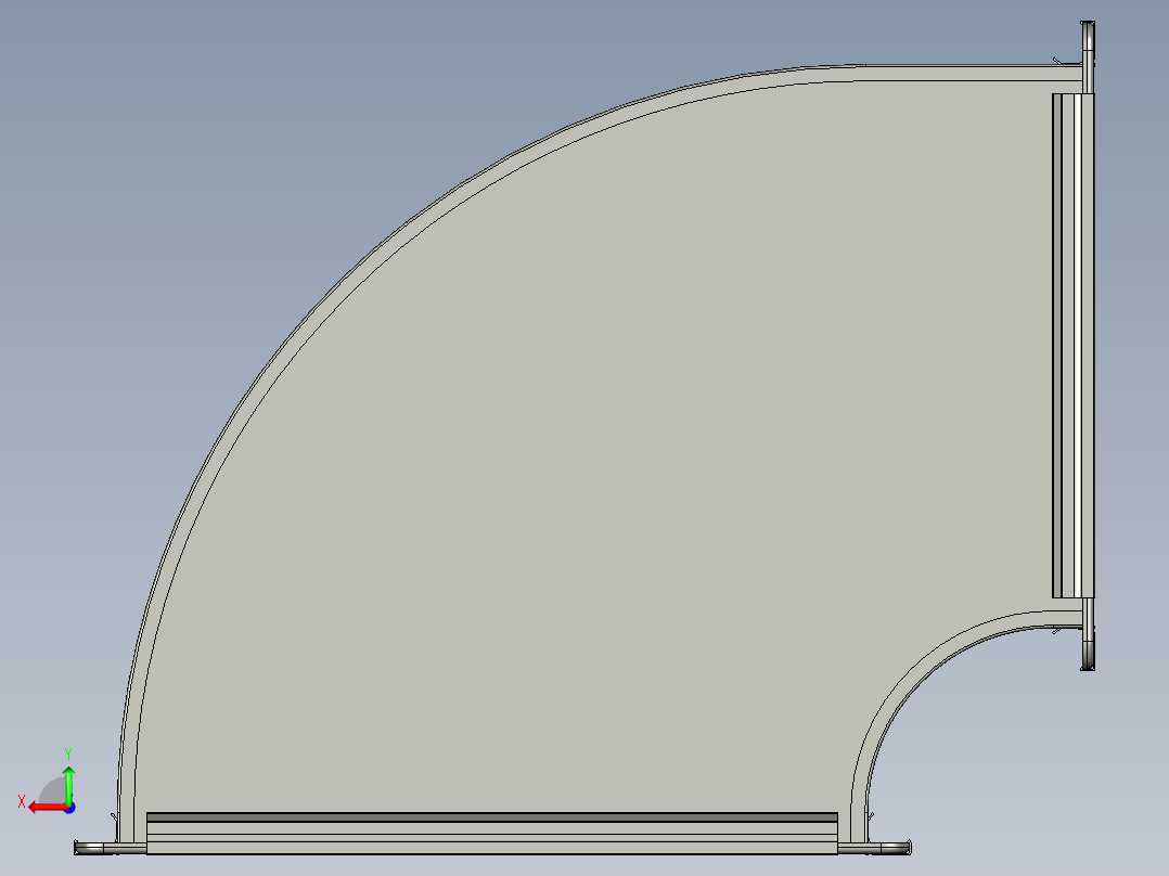 角形导管后视图