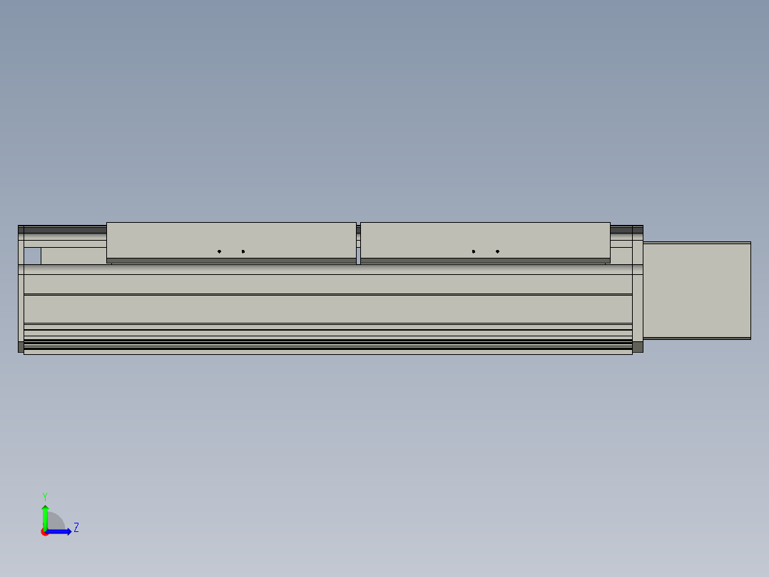 直线模组LHB21-L40-S200-L(B)设计图纸左视图