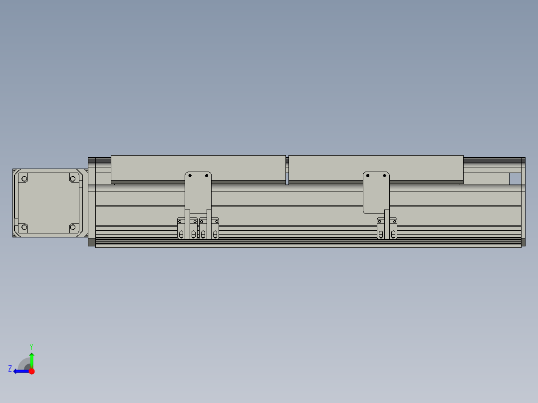直线模组LHB21-L40-S200-L(B)设计图纸右视图
