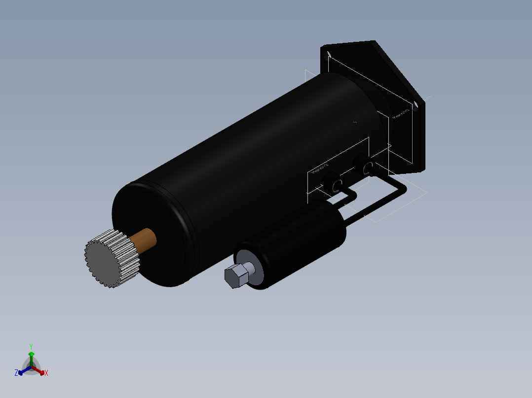 汽车空调压缩机一体机--sw正等轴测图