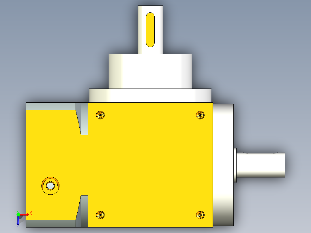 换向器PW90垂直输出-1 19-70-90-M6.stp俯视图