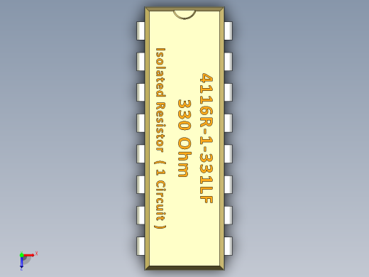 电容器 二极管 电阻器-STEP Resistor 330 Ohm 4116R-1-331LF俯视缩略图