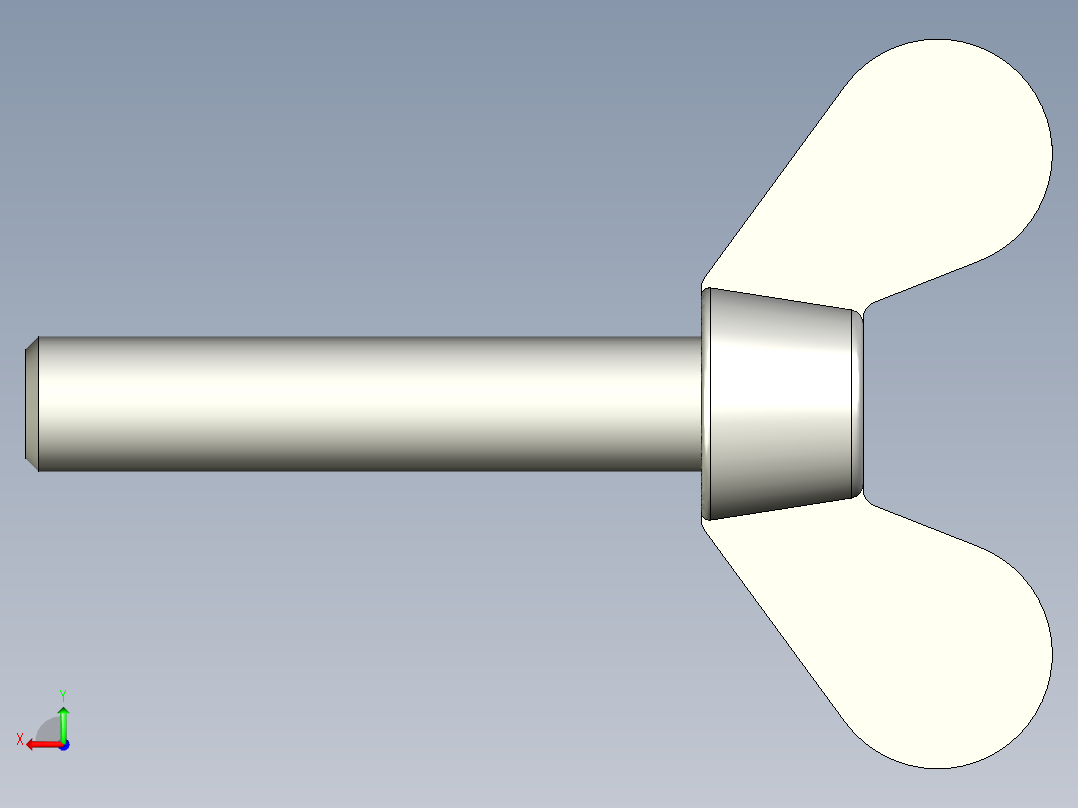 带耳螺钉-DIN_316_Wing_screws_5x0.8x25-22.6-9_26_2.3_13_6.stp后视图
