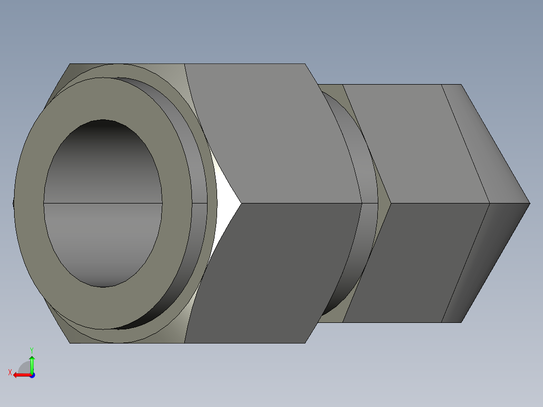 卡套式工业通用硬管接头12_vbu-s后视图