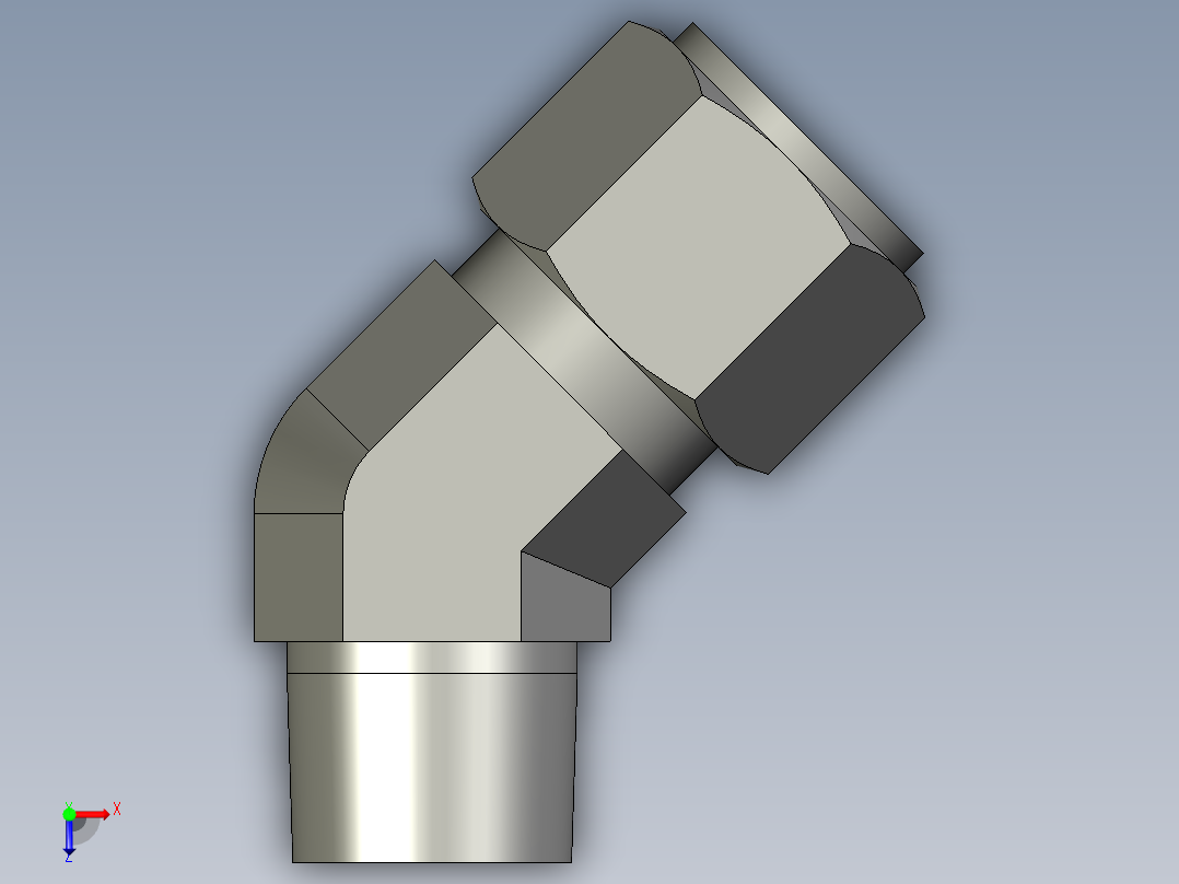 卡套式工业通用硬管接头12_vbu-s俯视图