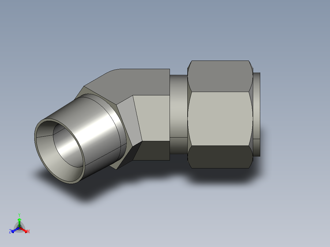 卡套式工业通用硬管接头12_vbu-s正等轴测图