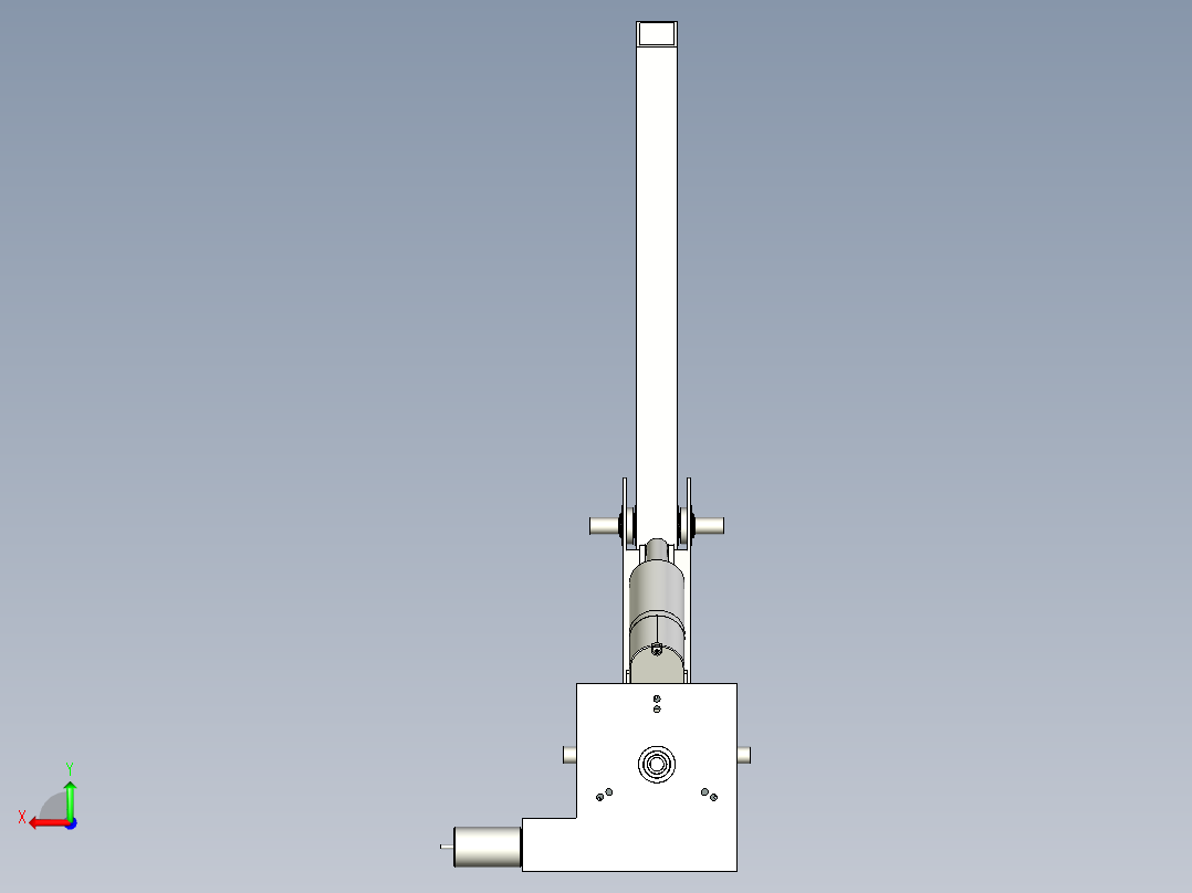 带有机械臂的行星漫游车后视图