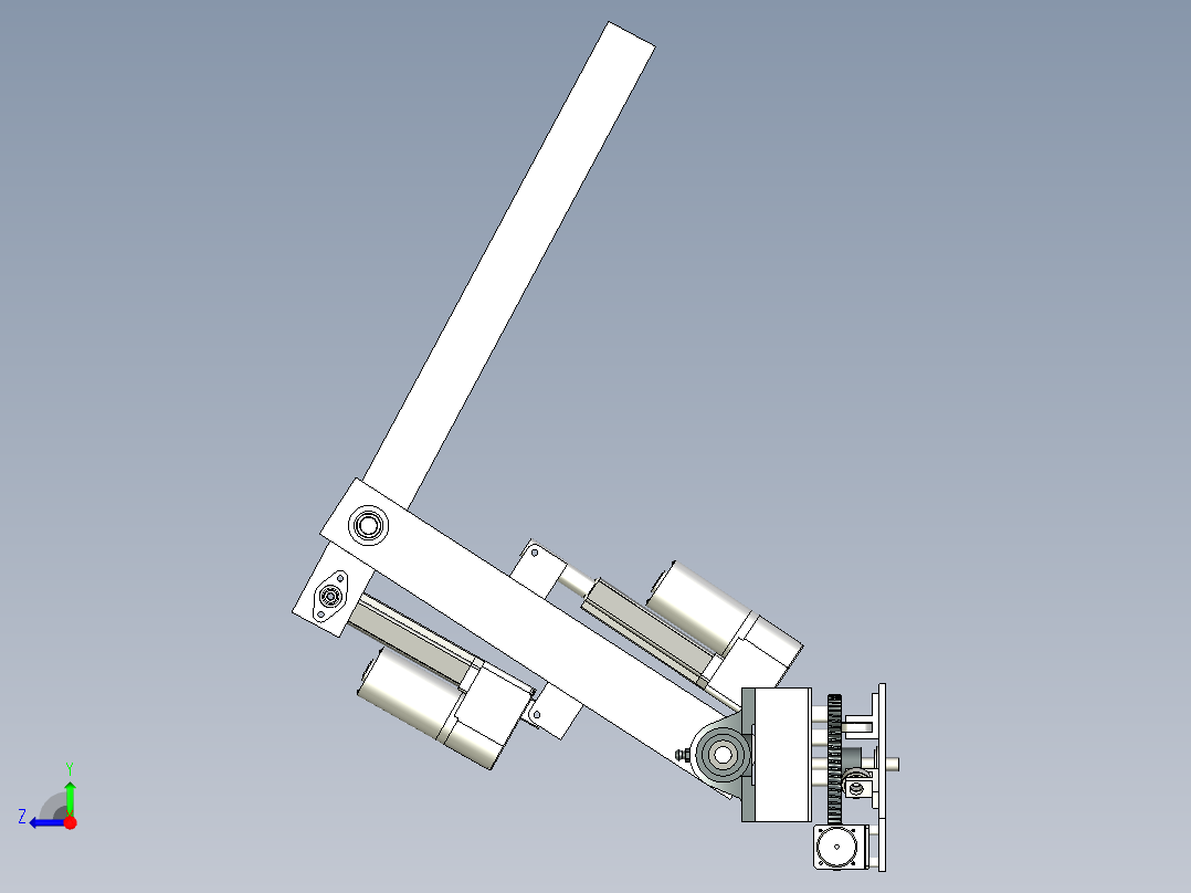 带有机械臂的行星漫游车右视图