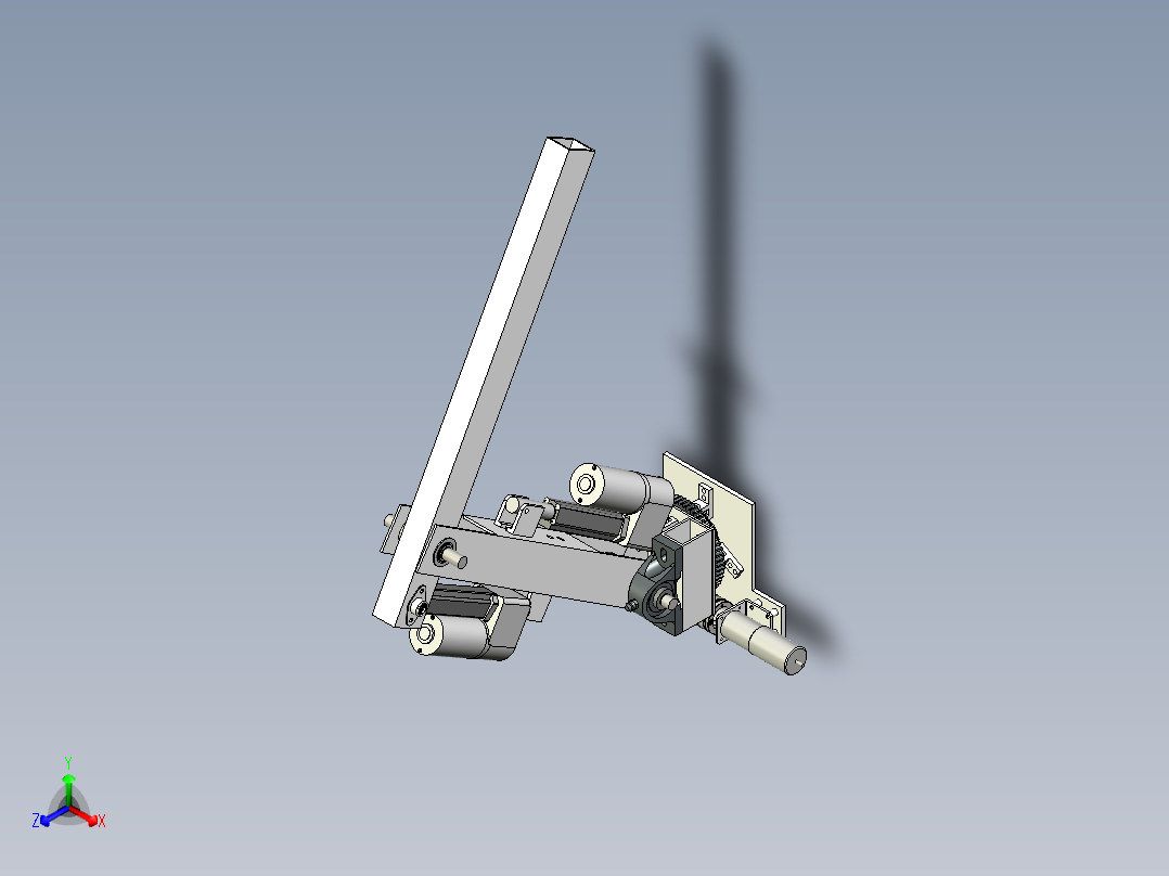 带有机械臂的行星漫游车正等轴测图