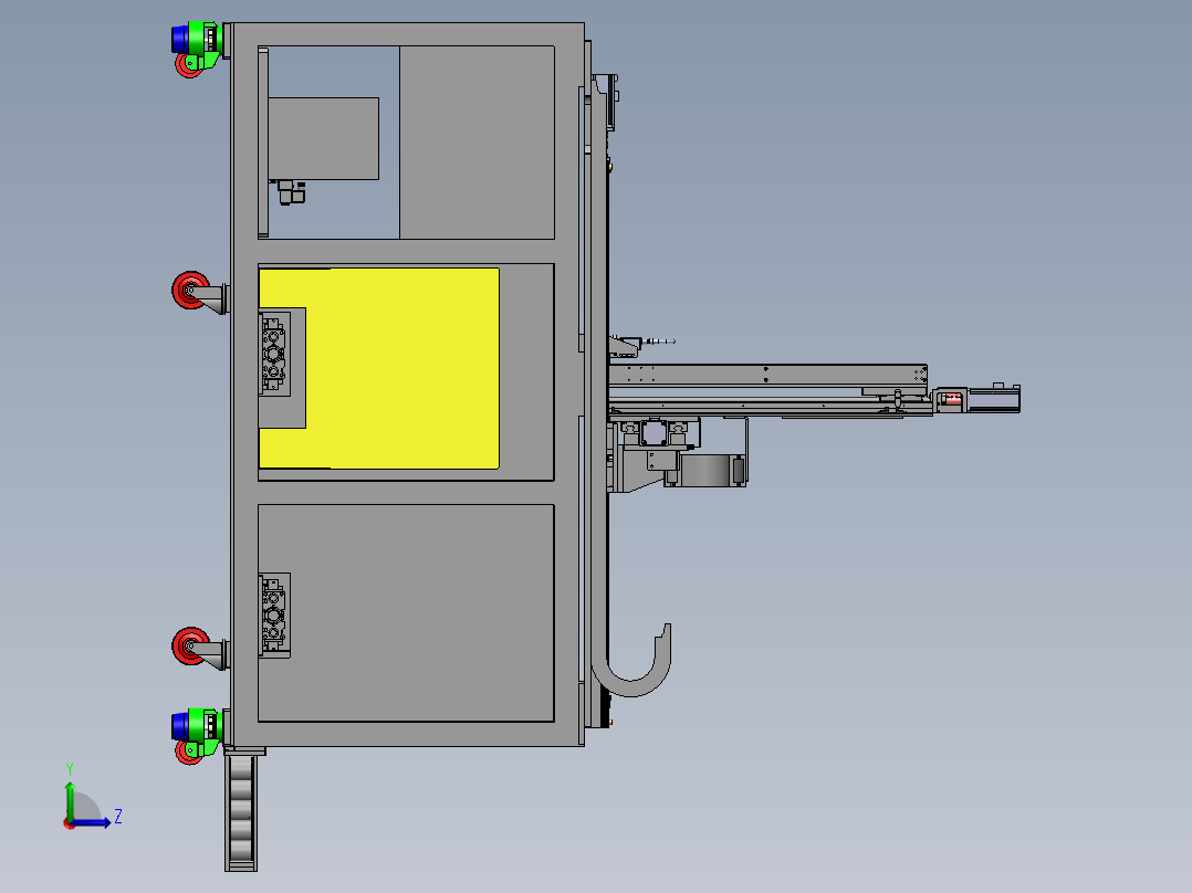 OPP上下料机sw20左视图