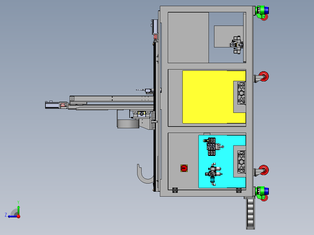 OPP上下料机sw20右视图