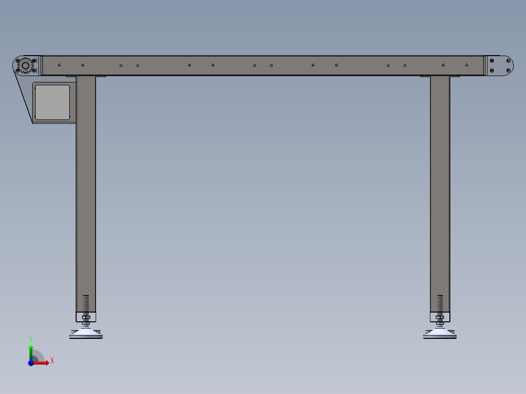 带磁皮带机前视图