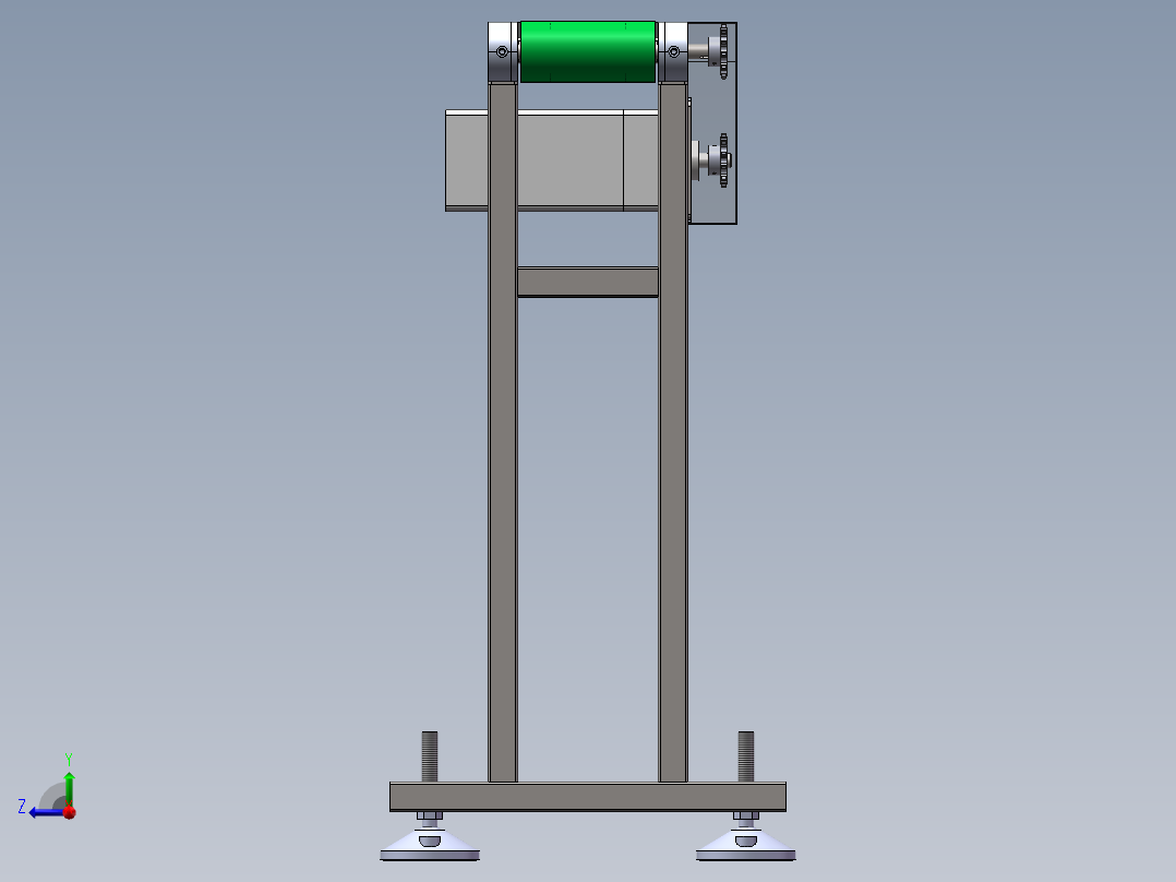 带磁皮带机右视图