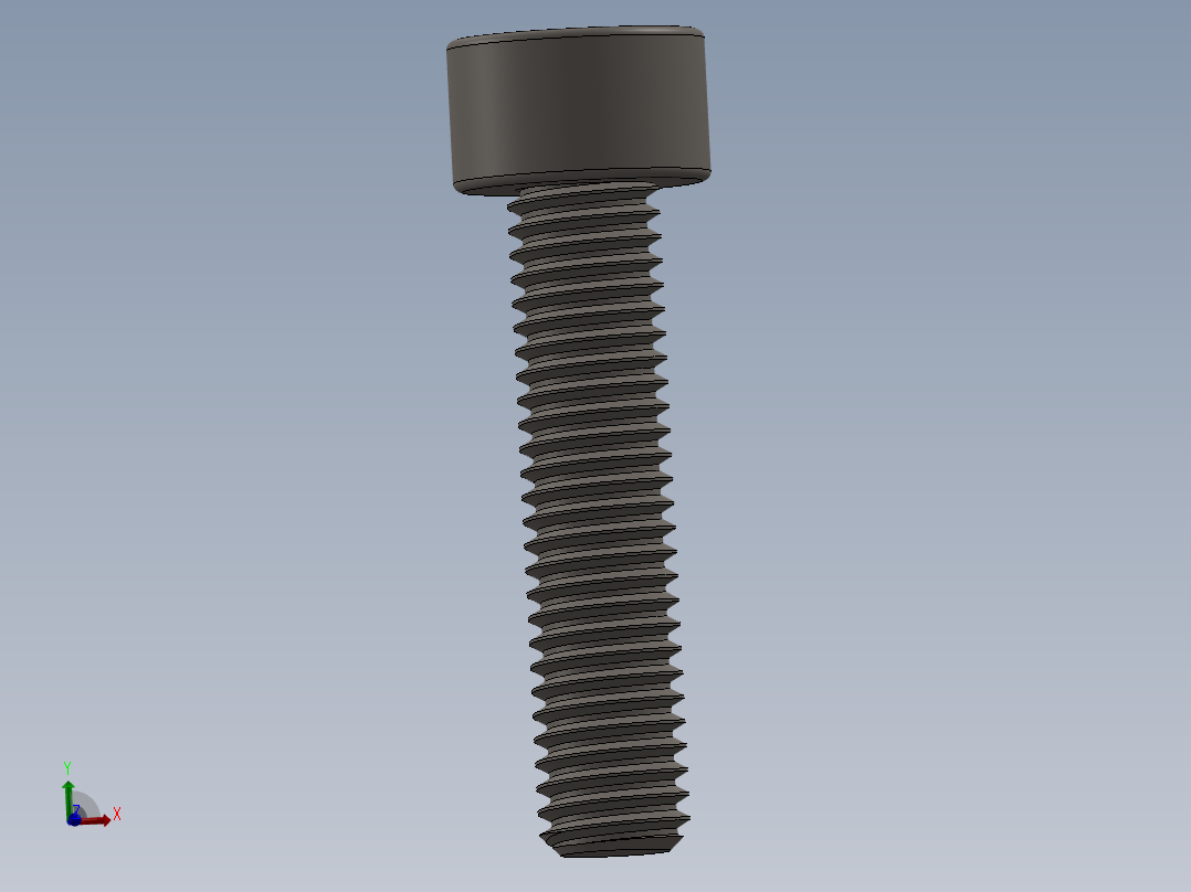 Screw_DIN_912_M5x22F_A2.SLDPRT公制内六角螺钉主视图