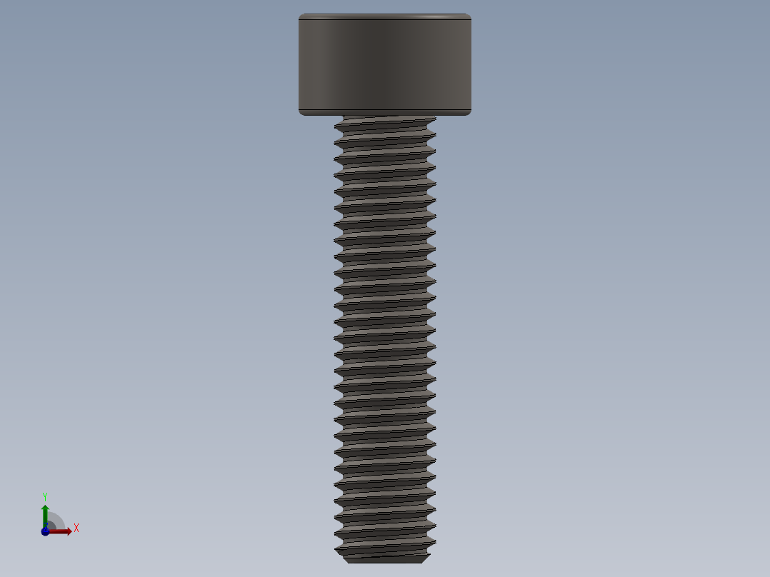 Screw_DIN_912_M5x22F_A2.SLDPRT公制内六角螺钉前视图