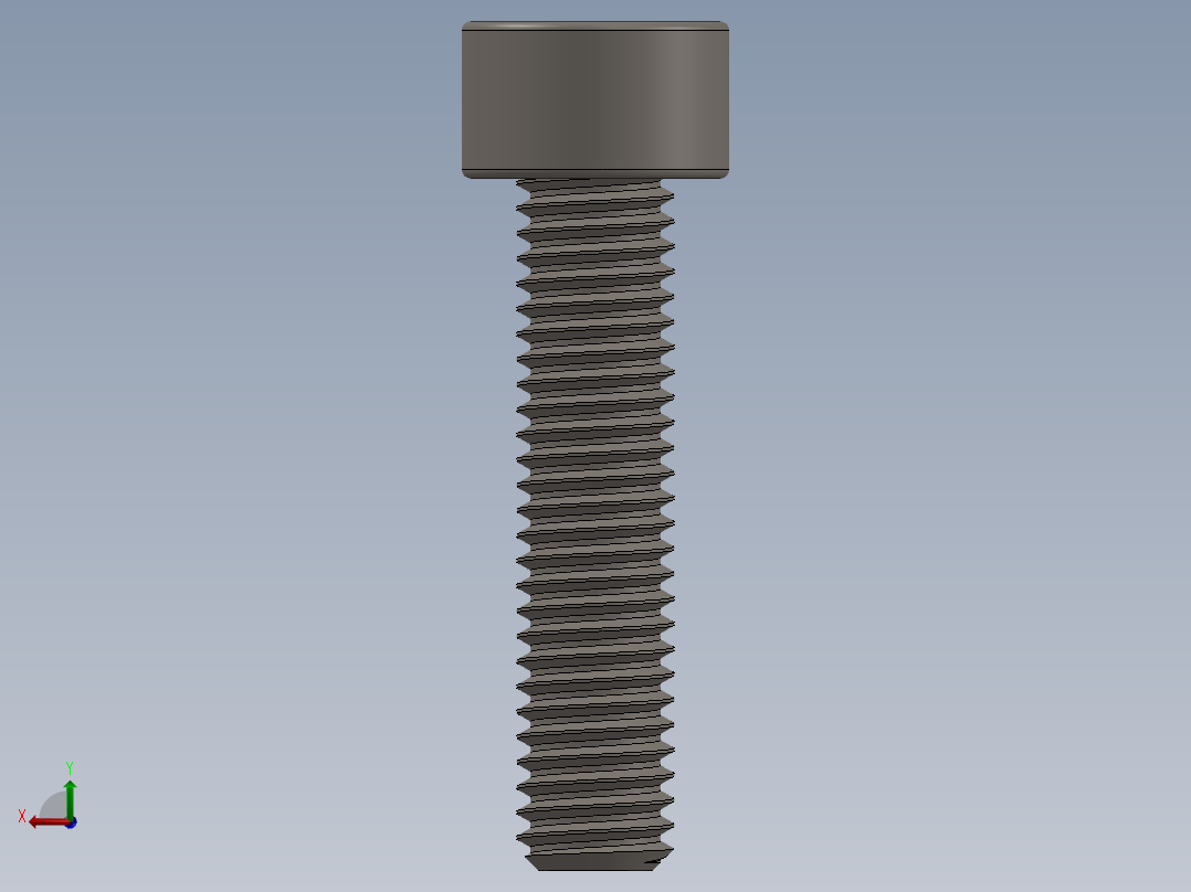 Screw_DIN_912_M5x22F_A2.SLDPRT公制内六角螺钉后视图