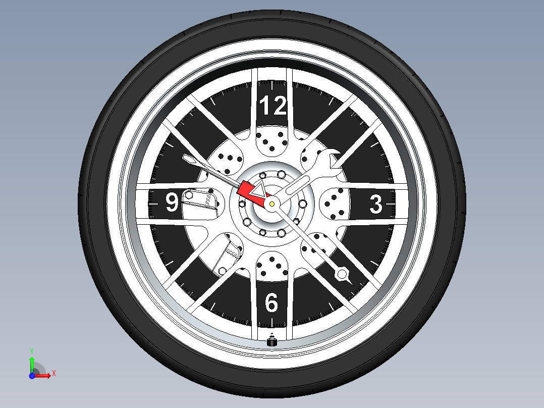 轮胎、车轮、轮毂(175)前视图