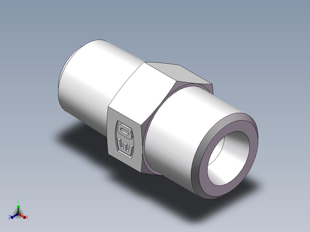 美制锥螺纹、1DN-16-04正等轴测图
