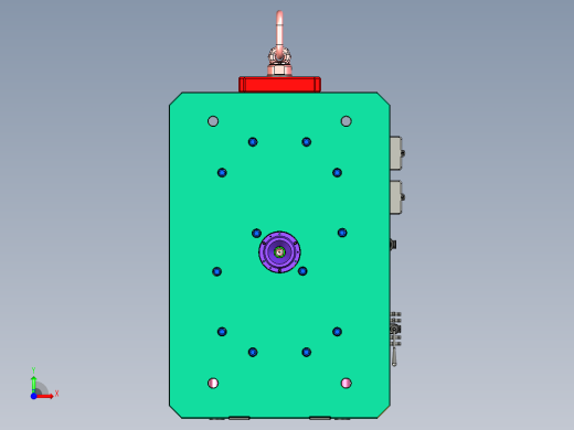 蔚来汽车把手检修板塑胶模具前视缩略图