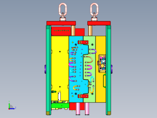 蔚来汽车把手检修板塑胶模具左视缩略图