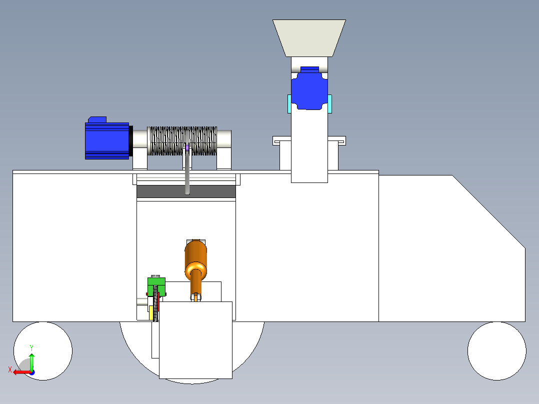 城乡结合部道路土路肩自动铺设机后视图