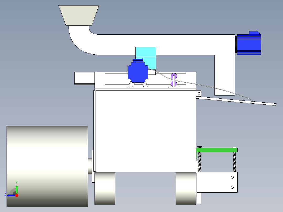 城乡结合部道路土路肩自动铺设机右视图