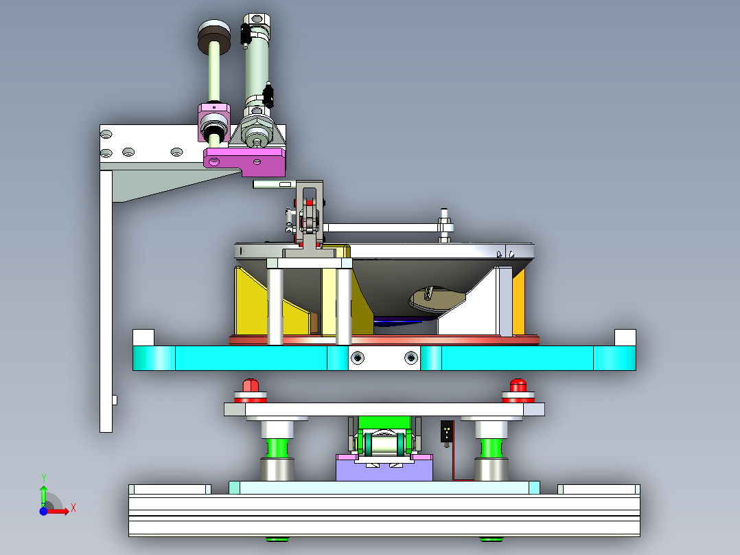 顶升定位模组设计前视图